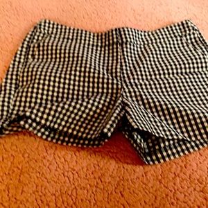 Black & white checked shorts